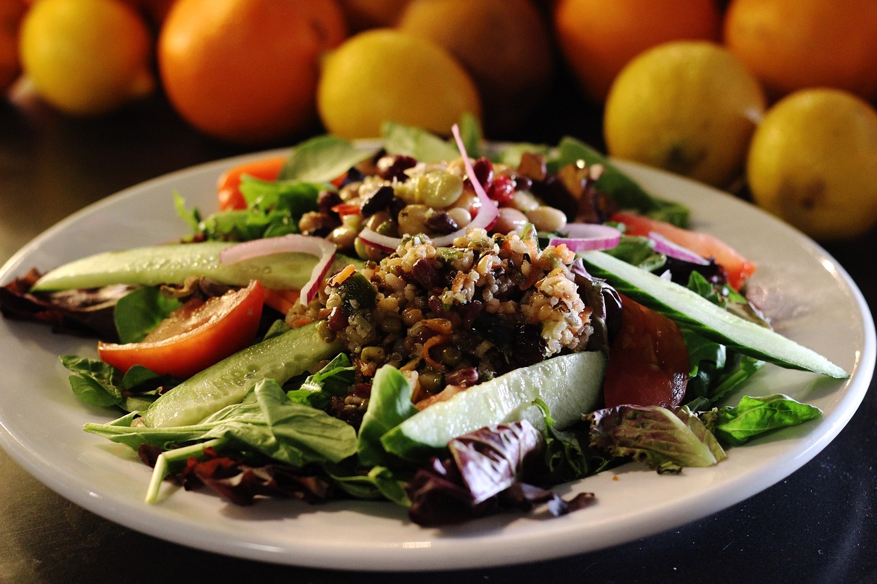 Warm Quinoa and Kale Salad with Pomegranate
