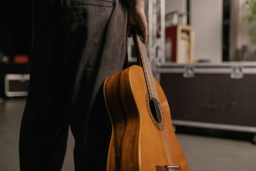 Brown Acoustic Guitar